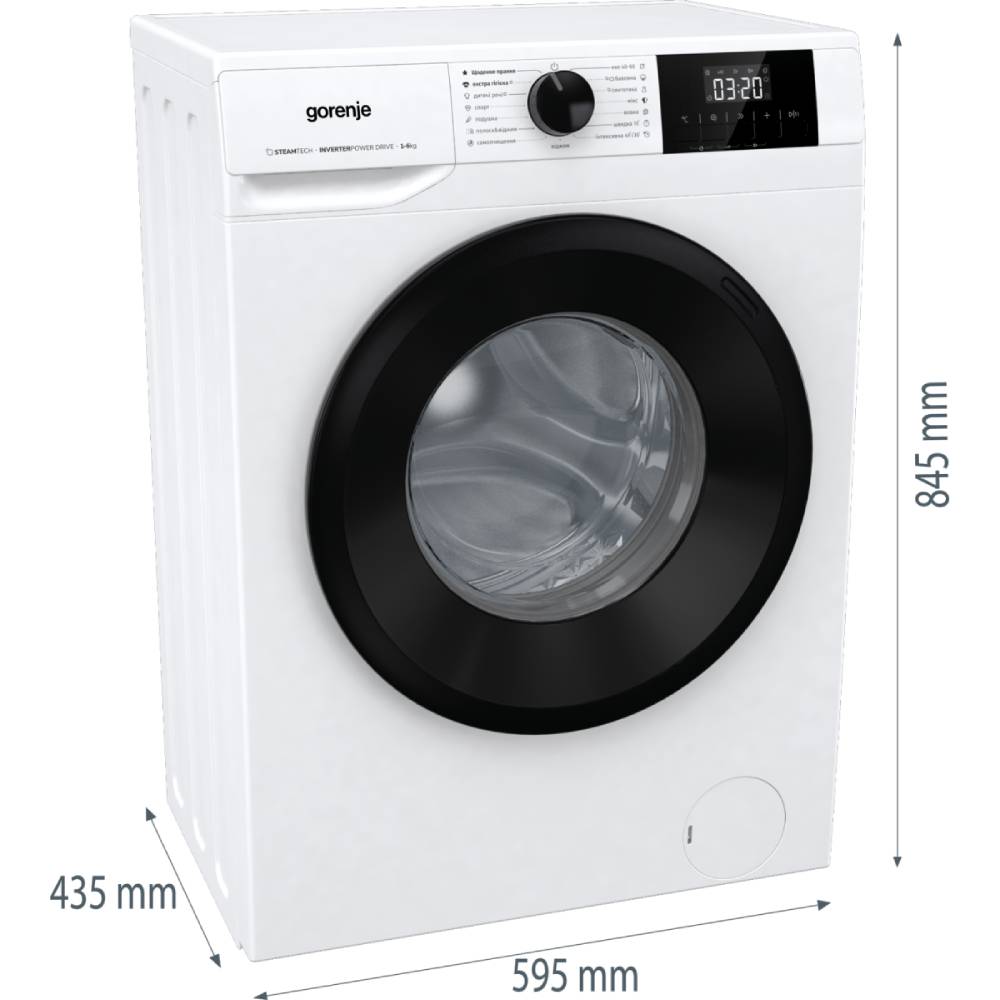 Пральна машина GORENJE W3NGPI62SBS/UA (WFG16012) Максимальне завантаження 6