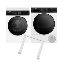 Комплект BEKO Пральна машина BM3WFSU48435WPBB2 + Сушильна машина BM3T48239WPBB2 + планка PSK