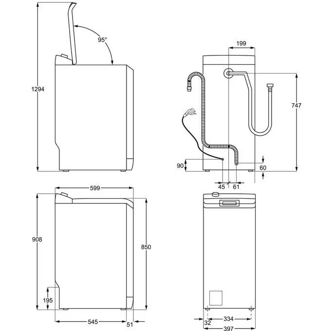 Внешний вид Стиральная машина ELECTROLUX EW8T3372U