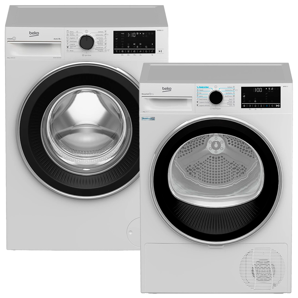 Комплект BEKO Пральна машина B5WFU58436W + Сушильна машина B5T68243