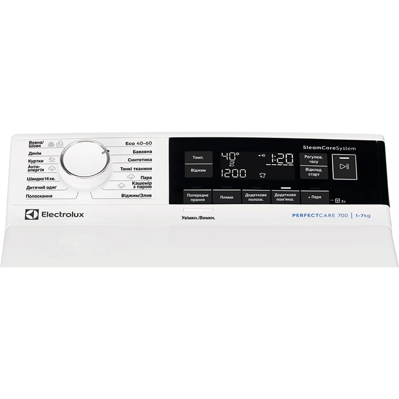 Пральна машина ELECTROLUX EW7T3372U Пральна машина ELECTROLUX EW7T3372U Тип машини автоматична