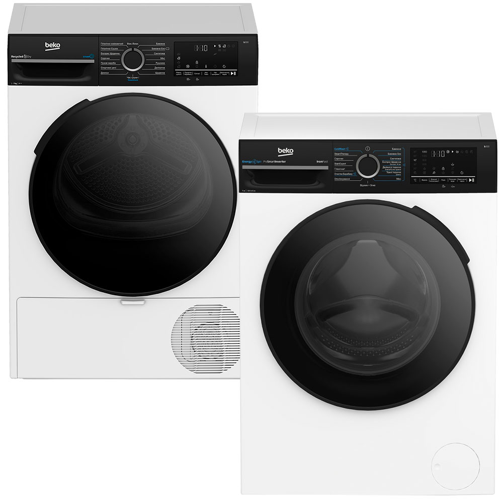Комплект BEKO Стиральная машина BM3WFSU47235WPBB2 + Сушильная машина BM3T47239WPBB2
