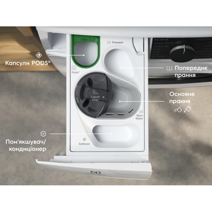 Стирально-сушильная машина ELECTROLUX EW7W4602QU Заказать Стирально-сушильная машина ELECTROLUX EW7W4602QU