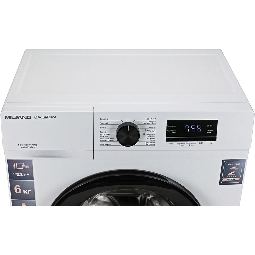 Стиральная машина MILANO IDSW-601 Максимальная загрузка 6