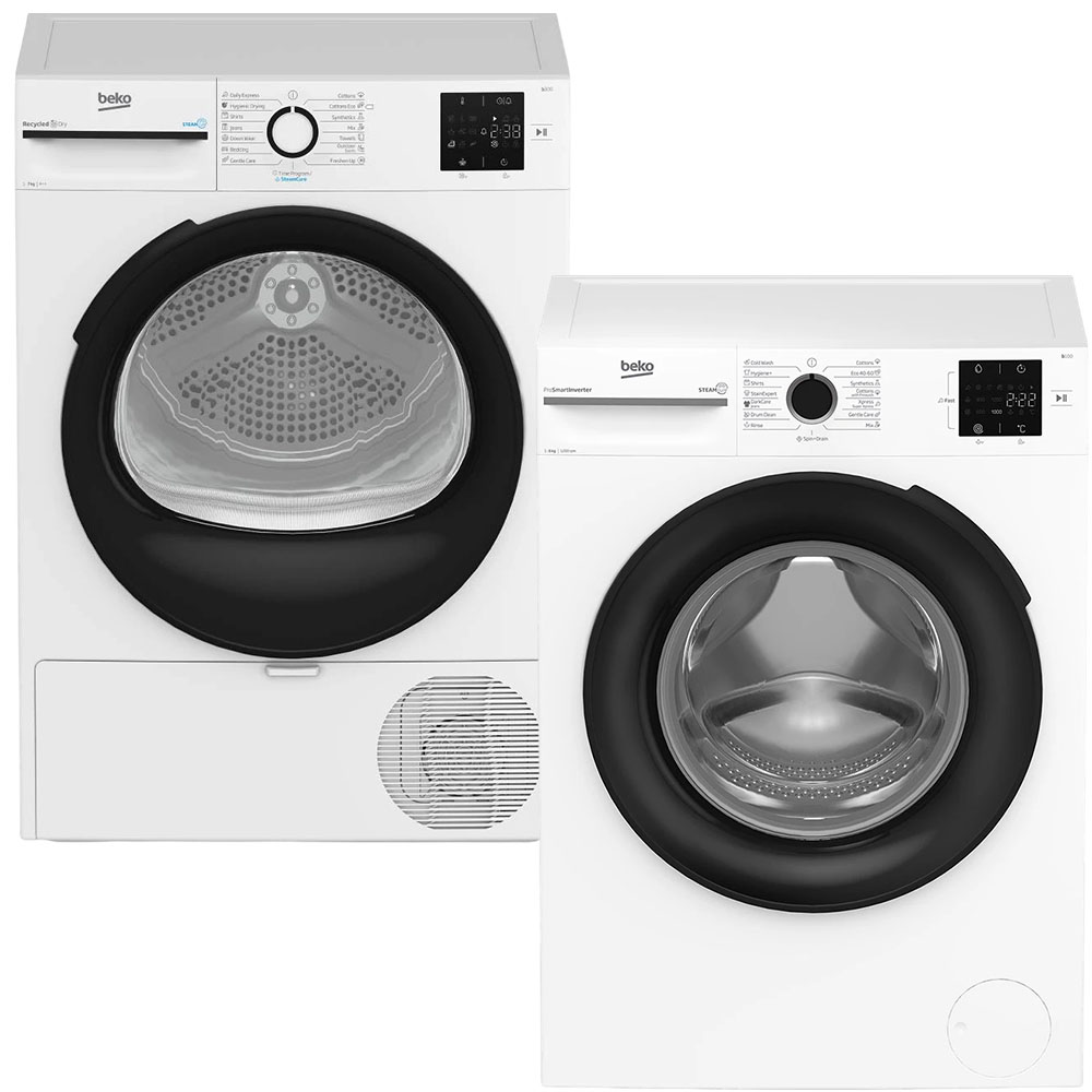 Комплект BEKO Пральна машина BM1WFSU36233WB + Сушильна машина BM3T37239WB