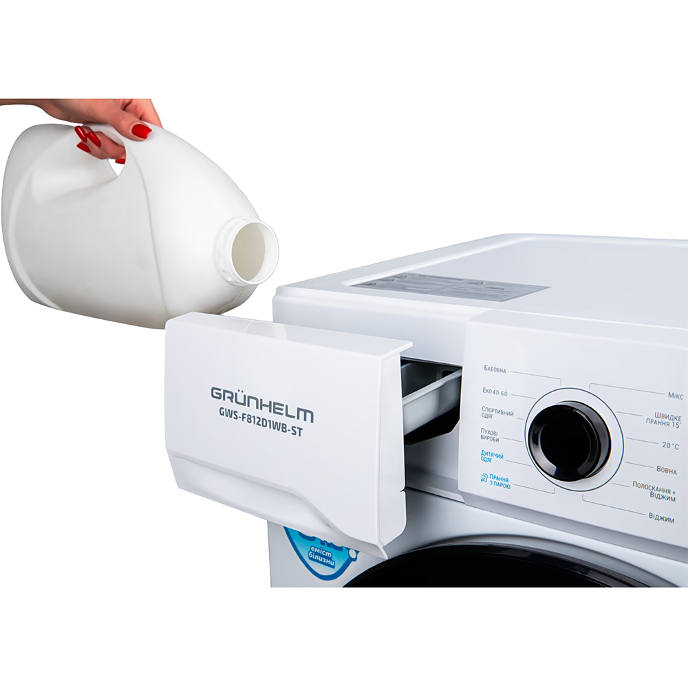В Фокстрот Стиральная машина GRUNHELM GWS-F812D1WB-ST