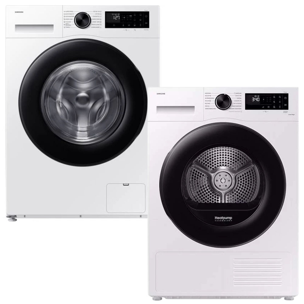 Комплект SAMSUNG Пральна машина WW10FG5U3EAELE + Сушильна машина DV90CGC2A0AEUA