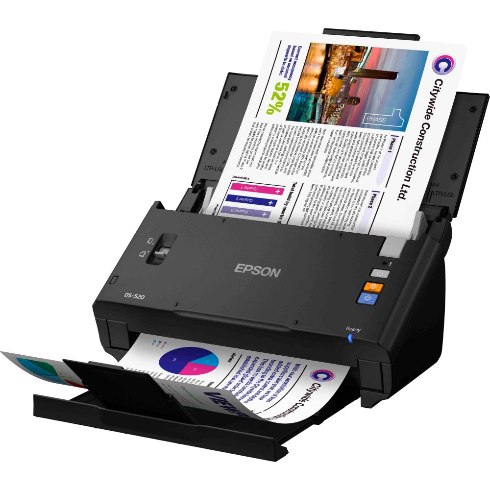 Сканер EPSON WorkForce DS-520 (B11B234401) Тип датчика CIS (КДЗ)