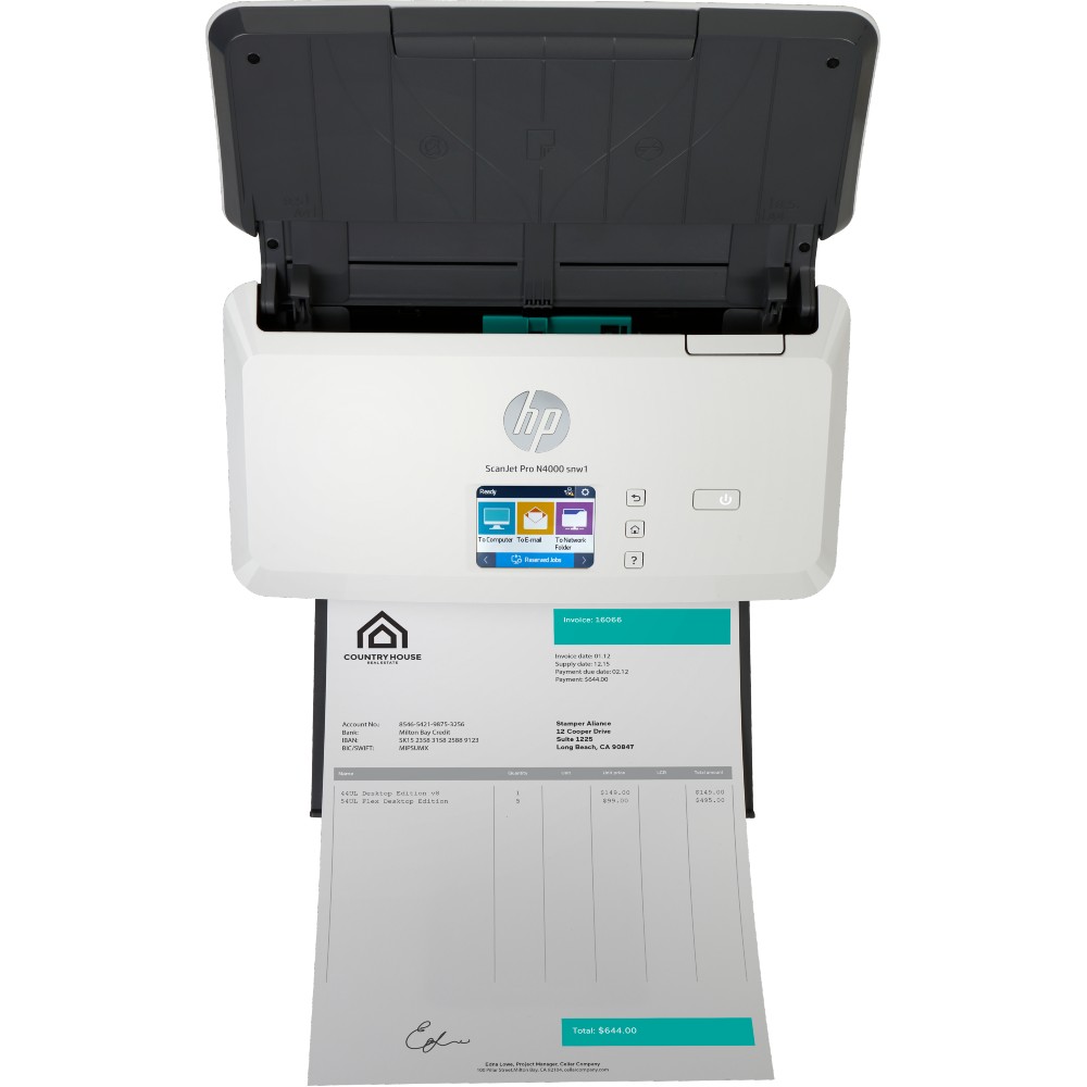 Сканер HP ScanJet Pro N4000 snw1 с Wi-Fi (6FW08A) Тип датчика CIS (КДИ)