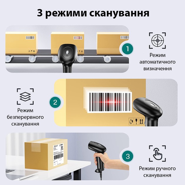 Сканер штрих-кодів ACTION 2D (YK-HS22) Тип живлення USB