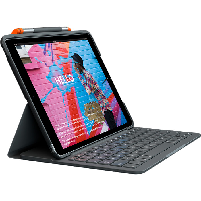 

Клавиатура-чехол LOGITECH Slim Folio for iPad (7th gen) RUS (L920-009652), Slim Folio for iPad (7th gen), RUS (L920-009652)