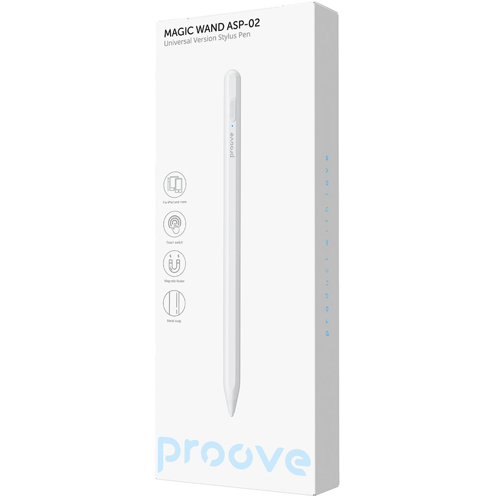 Фото Стілус PROOVE Magic Wand ASP-02 Universal Version White (48862)
