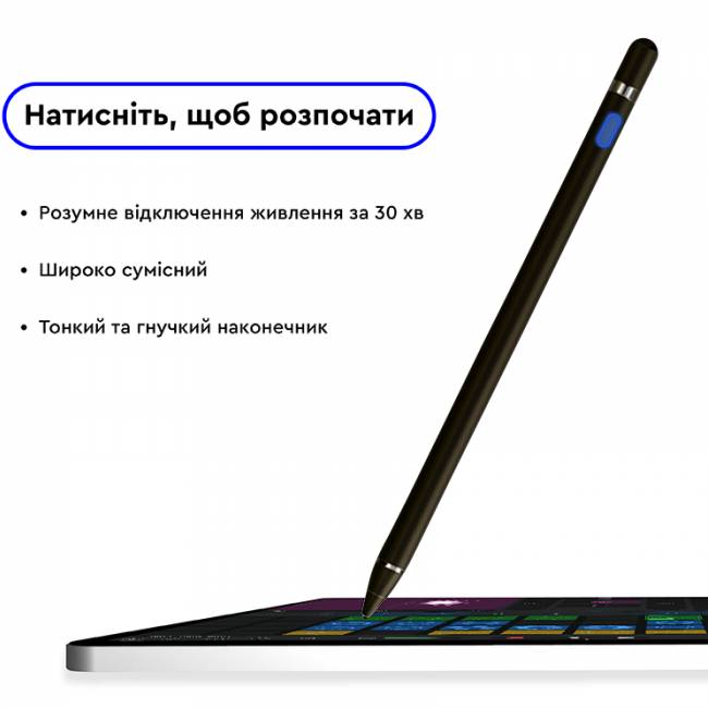 Фото Стилус AIRON AirPen для емкостного дисплея Black (6126755803223)