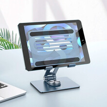 Подставка для планшета HOCO PH52 Might metal rotating tablet desktop holder Metal Gray (6931474788979)