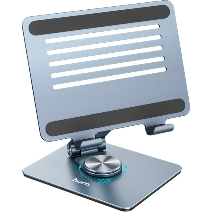 Подставка для планшета HOCO PH52 Might metal rotating tablet desktop holder Metal Gray (6931474788979)