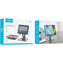 Подставка для планшета HOCO PH52 Might metal rotating tablet desktop holder Metal Gray (6931474788979)