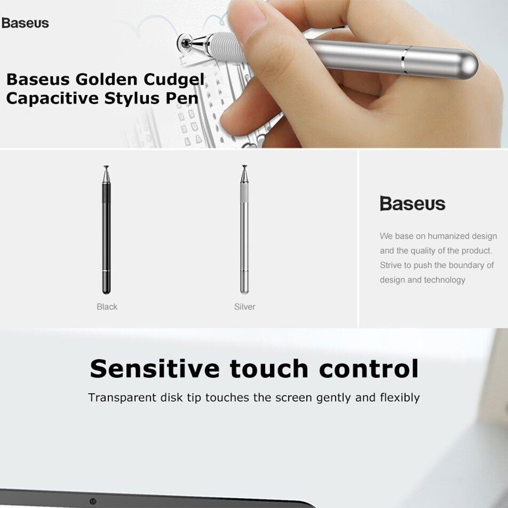 Фото 17 Стілус BASEUS Golden Cudgel Capacitive Stylus Pen Black (ACPCL-01)