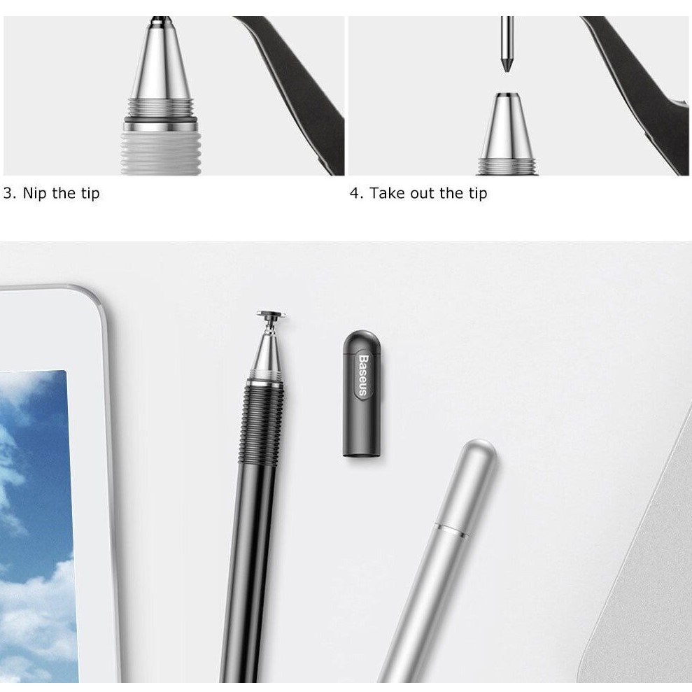 Замовити Стілус BASEUS Golden Cudgel Capacitive Stylus Pen Silver (ACPCL-0S)