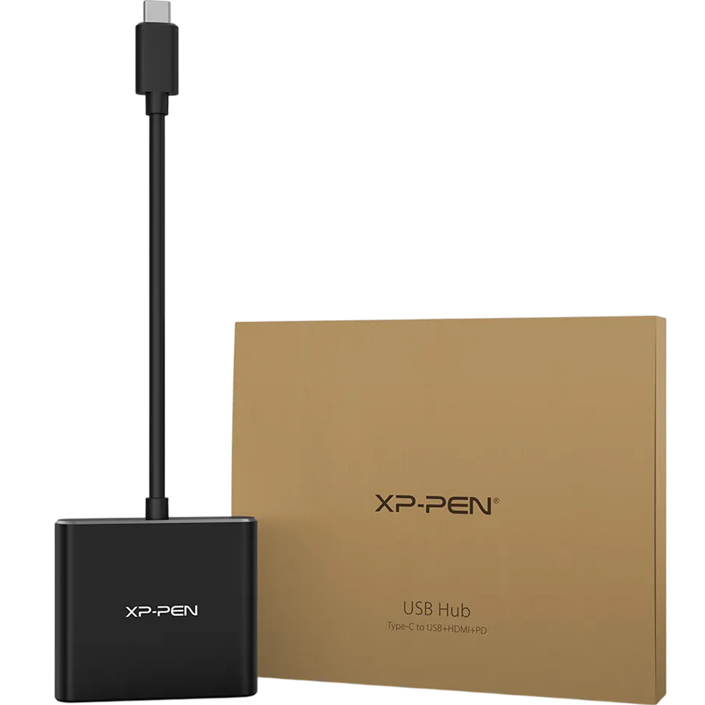Зовнішній вигляд Адаптер XP-PEN Type-C 3-in-1 (USB+HDMI+DP) (ACW01)
