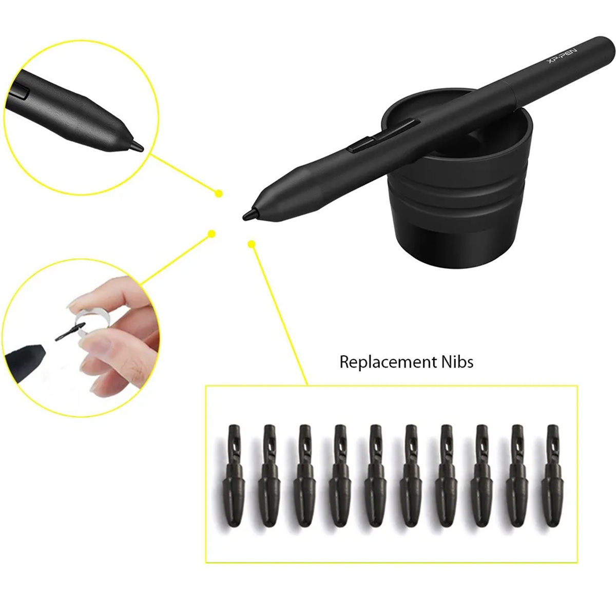 Набір наконечників XP-PEN для P01, P03, P03S, P05 10 шт (AC04_B) Тип накінечник