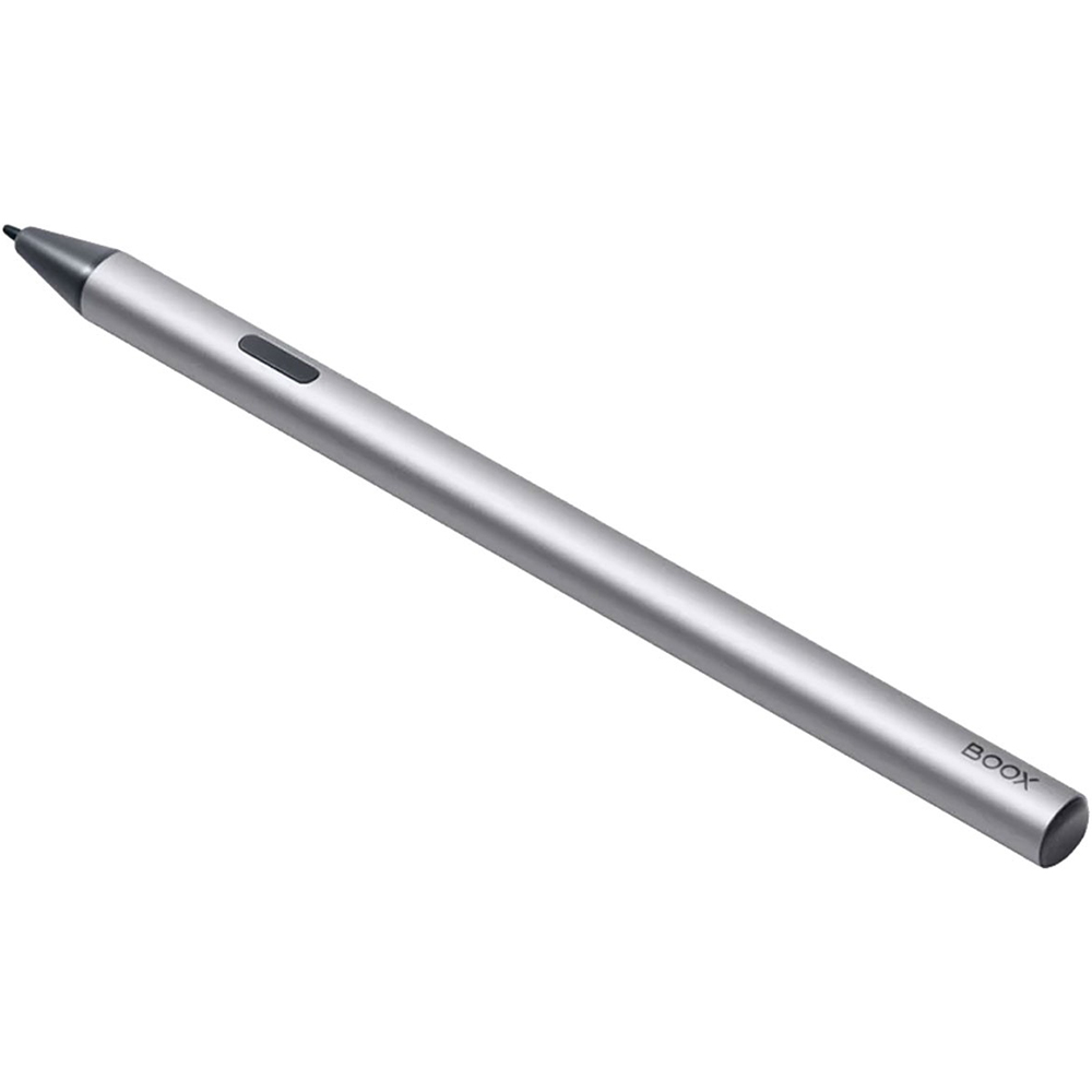 Стилус BOOX InkSense Plus (OSL0087R) Дополнительно 4096 уровней давления; чувствительность к наклону; боковая кнопка; сменный наконечник; G-сенсор автоматического пробуждения; зарядка Type-C; индикатор зарядки; литий-полимерный аккумулятор 80 мАч; металлический корпус; длина 15.7 см