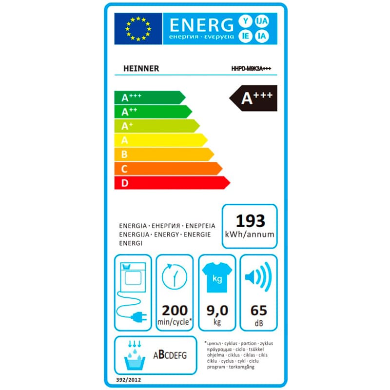 Сушильная машина HEINNER HHPD-M9K3A+++ Тип сушильная машина
