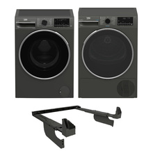 Комплект BEKO Пральна машина B3WFU5822MG + Сушильна машина B3T68239MG + планка PSKMG