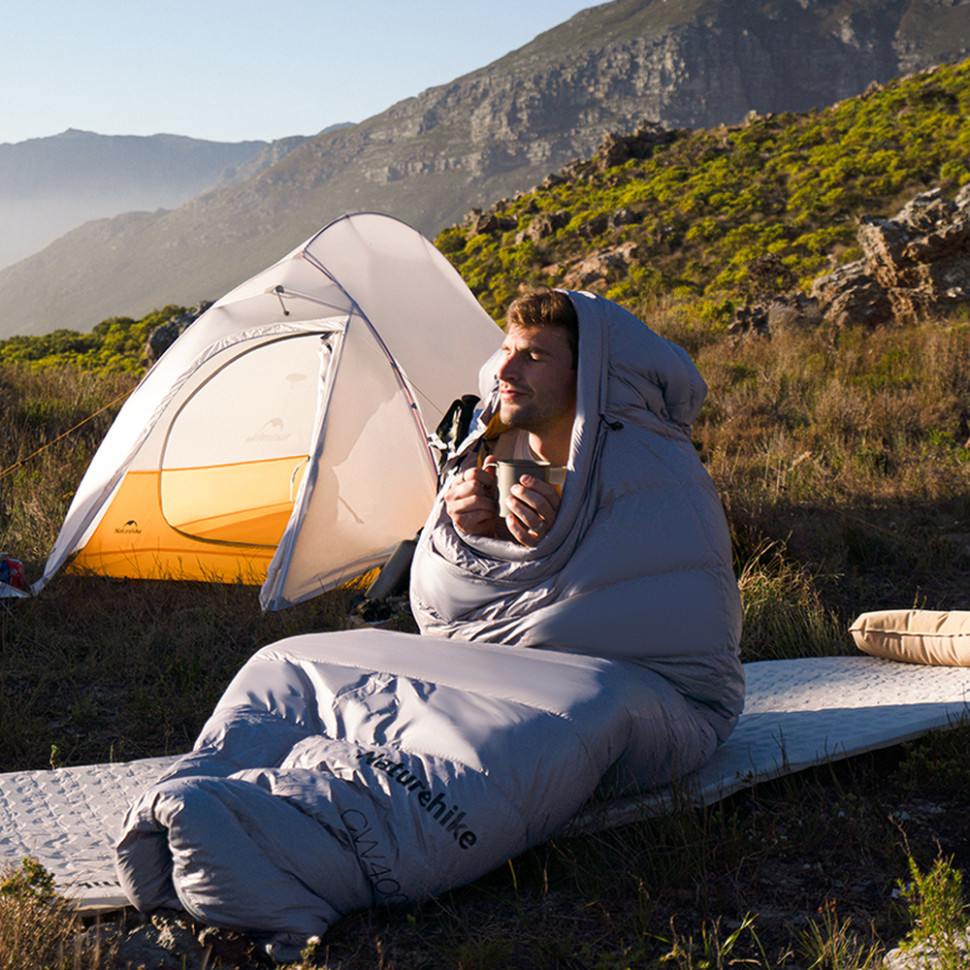 Замовити Спальний мішок NATUREHIKE CW700 CNK2450WS048 L чорно-блакитний (6927595788134)