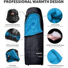 Спальний мішок NATUREHIKE CW700 CNK2450WS048 L чорно-блакитний (6927595788134)