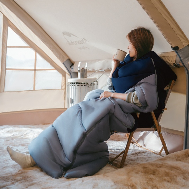 В Украине Спальник с капюшоном Sunny Day PL02 U450 CNK2550WS028 Blue (6977465868428)