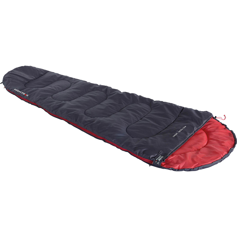 

Спальник HIGH PEAK Action 250/+4°C Left Anthra/Red (928259), Спальный мешок Action 250/+4°C Anthra/Red (Left)