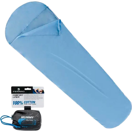 Вкладыш для спального мешка Ferrino Liner Comfort Light Mummy Blue (86503CBB) Сфера применения кемпинг