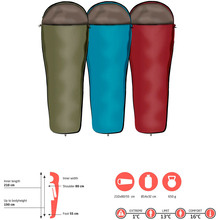 Спальный мешок GRAND CANYON Whistler 190 13°C Capulet Olive Left (340018)