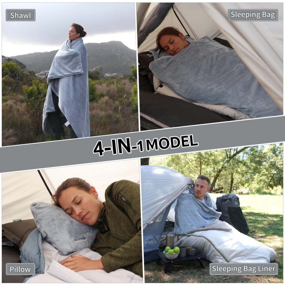 Спальний мішок-подушка NATUREHIKE grey (CNK2300SD022) Температурні режими (мін/комфорт/макс) 2/15