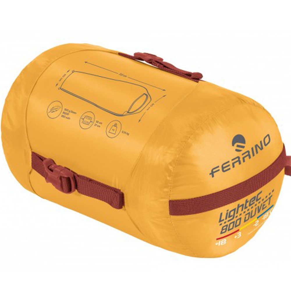 Спальний мішок FERRINO Lightec 800 Duvet RDS Down -2°C Yellow (86700QGG) Тип кокон
