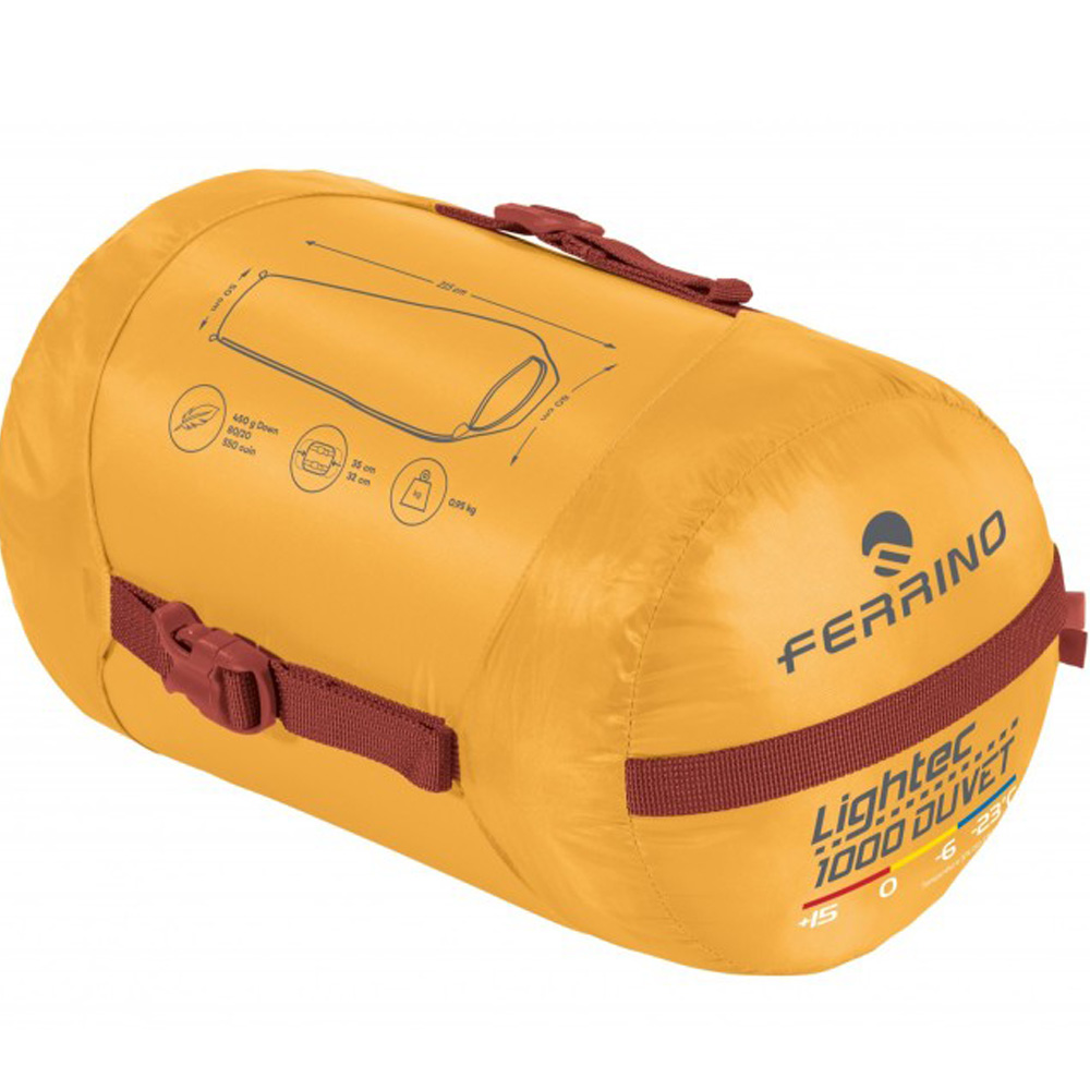 Спальний мішок FERRINO Lightec 1000 Duvet RDS Down -6°C Yellow (86702NGG) Тип кокон