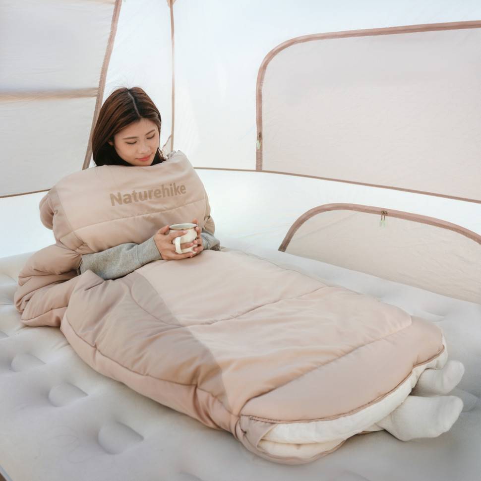 Внешний вид Спальник NATUREHIKE PS200 CNK2350WS026 Beige (6976507664226)