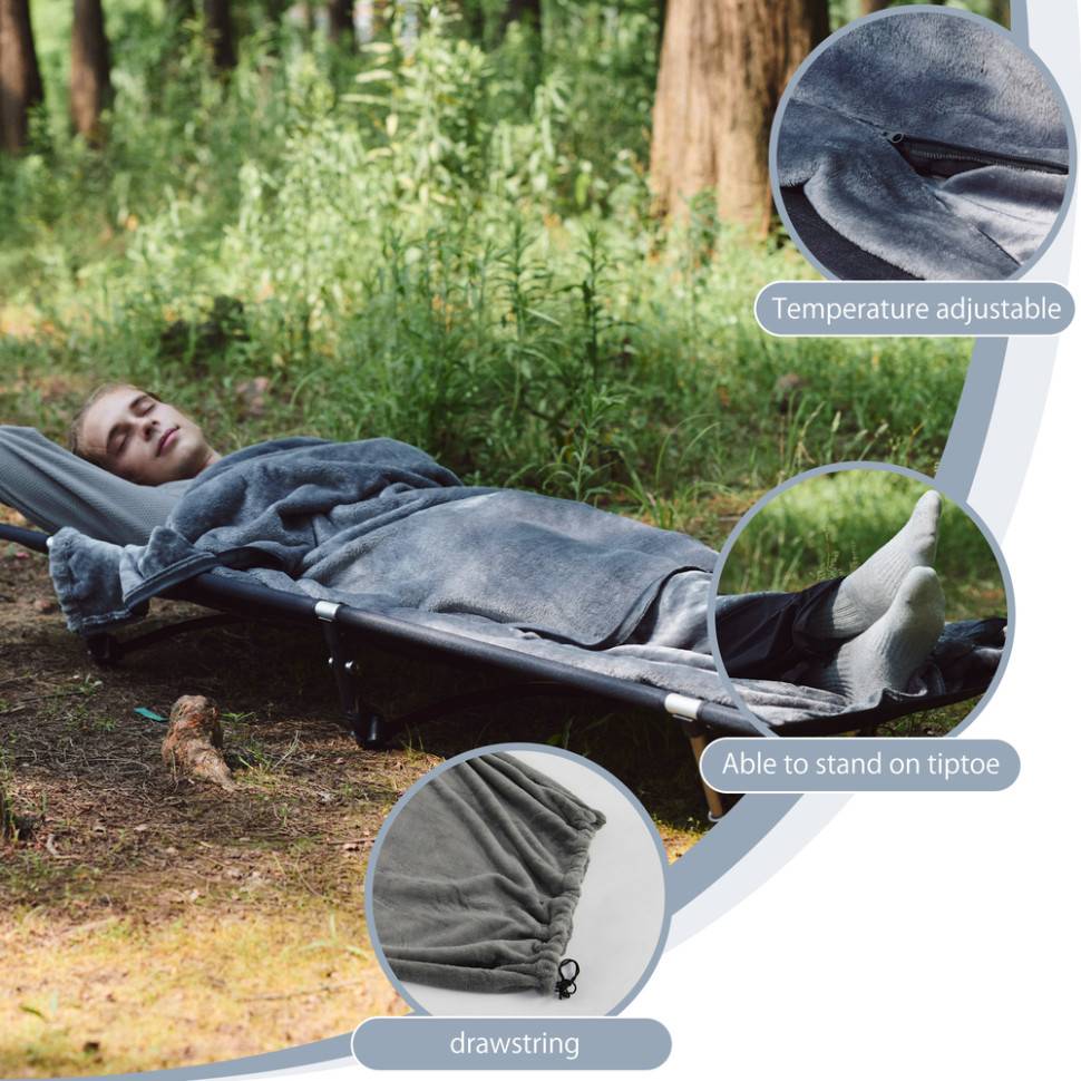 Вкладиш у спальний мішок NATUREHIKE CNK2450WS024 Gray (6975641883340) Сфера застосування пішохідний туризм