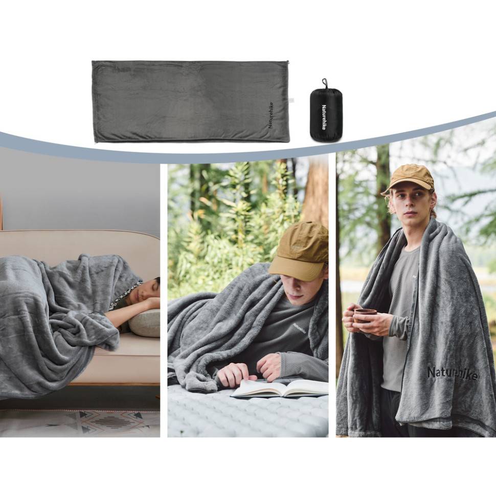 Вкладиш у спальний мішок NATUREHIKE CNK2450WS024 Gray (6975641883340) Зовнішній матеріал Фліс