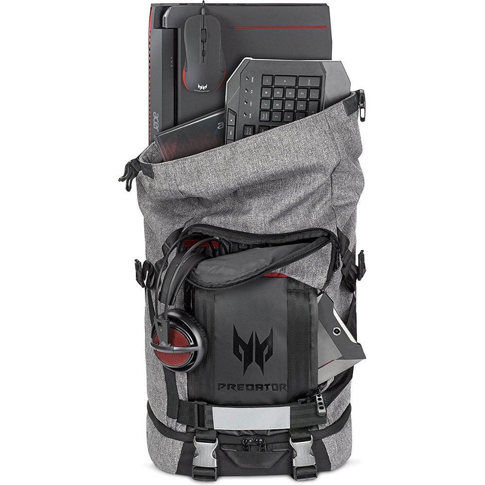 Фото Рюкзак для ноутбук ACER PREDATOR GAMING ROLLTOP BACKPACK PBG6A0 GRAYBLACK (NP.BAG1A.255)