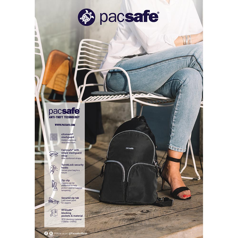 Фото 15 Рюкзак PACSAFE Stylesafe Sling Black (20605100)