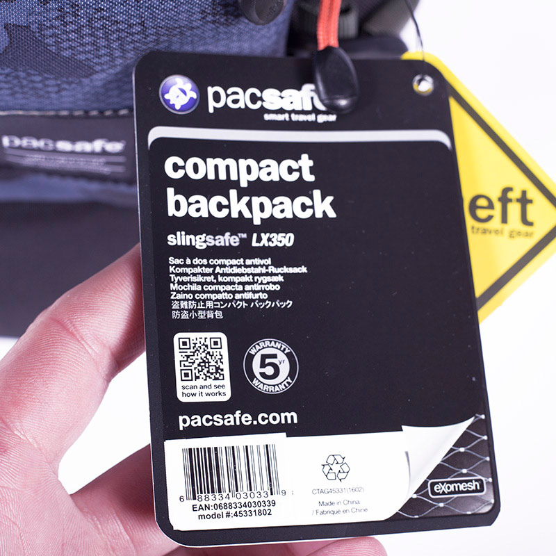 Фото Рюкзак PACSAFE Slingsafe LX350 Grey Camo (45331802)