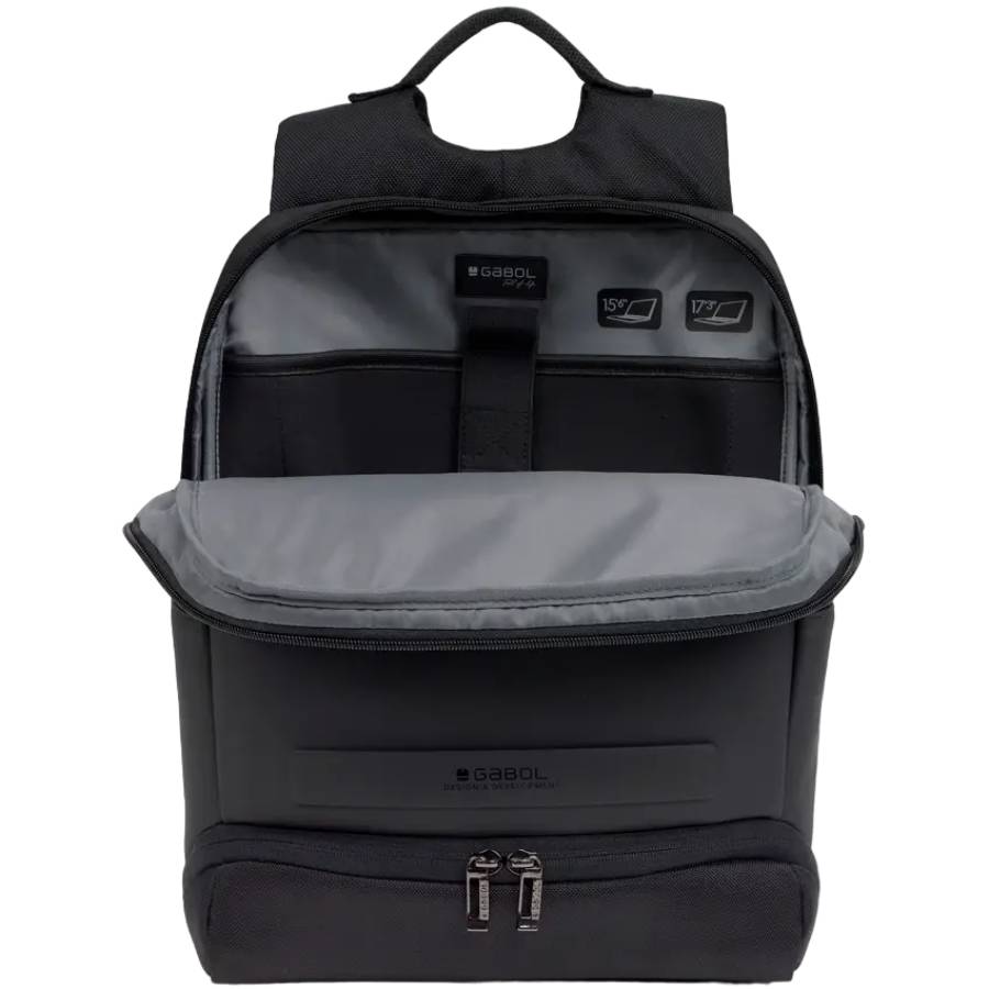 Рюкзак GABOL Expandable Backpack Capital 9/11L Black (413156-001) Матеріал штучна шкіра