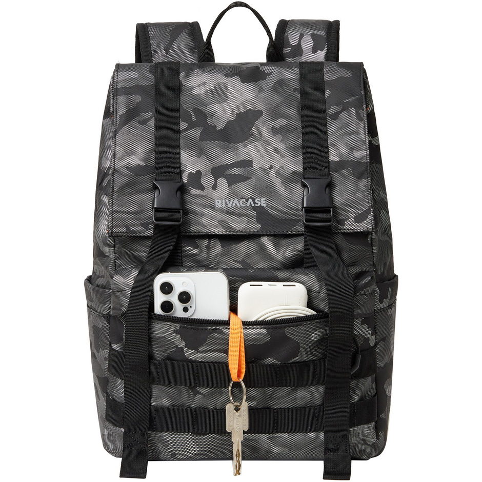 Рюкзак RIVACASE Sherwood 7621 15.6" Gray Camo (7621 (Grey camo))) Матеріал поліестер