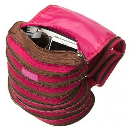 Рюкзак ZIPIT Zipper Fuchsia & Deep Brown (ZBPL-1) Пол женский