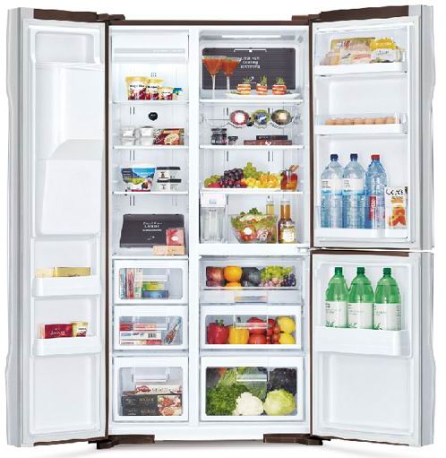 Холодильник HITACHI R-M700GPUC2XMIR Морозильна камера бічне розташування