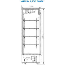 Холодильник вітрина МАРІХОЛОДМАШ КАПРІ 0,7 СК