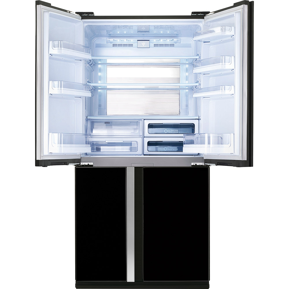 Холодильник SHARP SJ-GX820PBK Морозильная камера нижнее расположение