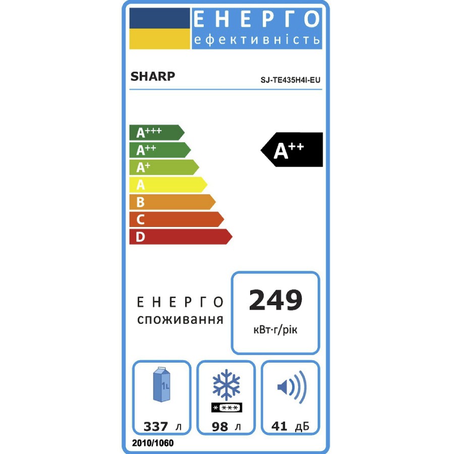 Изображение Холодильник SHARP SJ-TE435H4I-EU