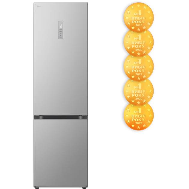 Холодильник LG GW-B509FNUW Морозильна камера нижнє розташування